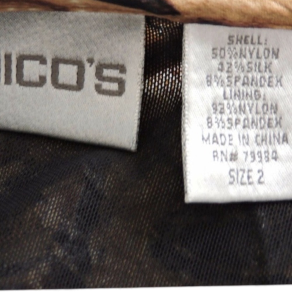 Chico’s Brown Swirl Open Blazer 12 - Picture 7 of 8